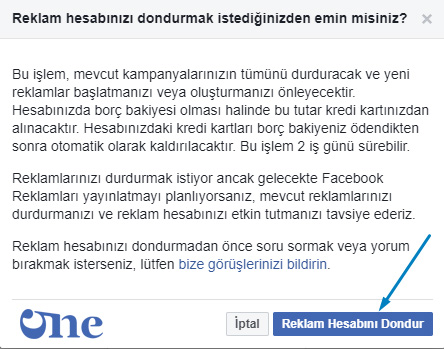 Facebook Reklam Hesabı Silme